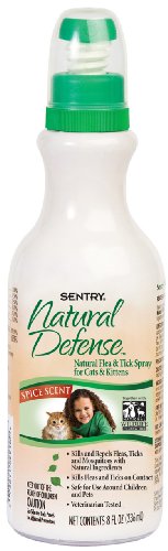 Sentry Natural Defense Natural Flea and Tick Spray for Cats and Kittens - 8-Fluid Ounce