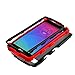 LG LEON Case ; Phonelicious (Tm) For LG LEON (C40) LG POWER (L22C) Heavy Duty Rugged Impact Armor Symbiosis Hybrid Dynamic Verge Case Robust Phone Tuff Cover + Premium Clear Screen Protector Combo & Phonelicious® Stylus Pen (BLACK/RED TUFF)