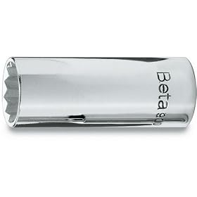 Beta 900L 4mm Long 1/4" Drive Socket, 6 Point, with Chrome Plated