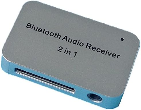 Generic 018 Bluetooth 3.5mm Audio Receiver 2-in-1 Silver Mobile Phone Accessory for Apple Speaker and AUX Home Theater Wireless