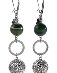 Womens Silver Tone Dangling Earrings