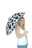 Moo Cow-Black on White-Fashionable Funky Umbrella Outdoor Living