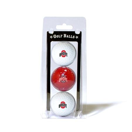 Ohio State Buckeyes Osu Ncaa Team Logo 3 Golf Ball Pack