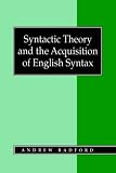 Syntactic Theory and the Acquisition of English Syntax: The Nature of Early Child Grammars of English