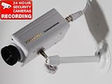 Indoor Fake Dummy Security CCTV Box Camera with Flashing Red LED Light free batteries, free surveillance DeCal DMYPRO 1PY