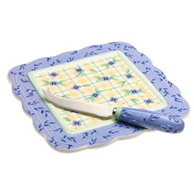 Pfaltzgraff Summer Breeze Cheese Tray with Slicer by Pfaltzgraff
