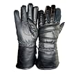 MENS LEATHER WINTER GAUNTLET GLOVE W/ RAIN COVER - Leatherbull(Free U.S. Shipping)