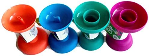 No Drip Ice Cream Popsicle Holders Bundle - 4 Items: Pink, Green, Blue and Orange