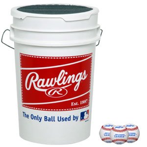 Childrens Toyshop  Sporting Goods : Rawlings ROLB1X Practice Baseballs 3-Dozen Bucket
