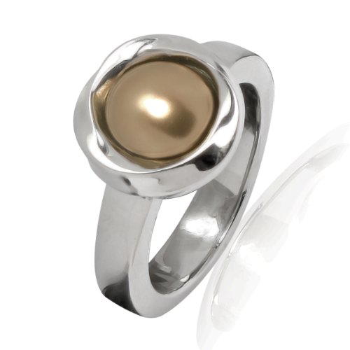 Bliss Republic Damen-Ring Edelstahl Perle bronze 60301049 61 Preisvergleich