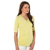 Misses Jones New York Solid Elbow Length Sleeve T-Shirt