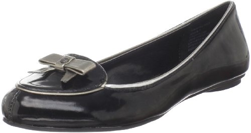 Tommy Hilfiger Women's Brit Ballet Flat,Black/Pewter,7 M US