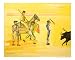 Training Camp - The first bull People Giclee Poster Print by Mike Roos, 10x8