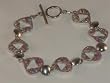 Pink Opal Fashion Jewelry Bracelet - Sterling Silver - BR-0061