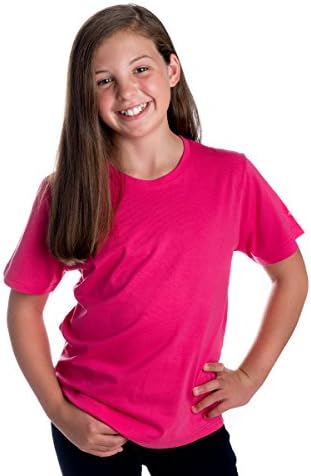All Cotton High-Quality Youth Shirt for Boys and Girls Sensory-Friendly - bengal rose (Medium)