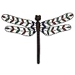 Metal And Stained Glass Dragonfly