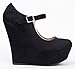 Delicious KAYLA Basic Platform Wedge Heel Mary Jane Pump
