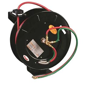 50 FT Oxygen Acetylene Dual Welding Retractable Reel w/ Hose