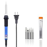 Taotree　ダイヤル式電子はんだごて　温度調節可能（200～450℃）＋5個交換コテ先付き DIY電子工作にはオススメ