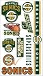 Seattle SuperSonics Temporary Tattoos - SET OF 6 - Sports Merchandise
