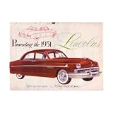 1951 LINCOLN Sales Brochure Literature Book Piece by Lincoln