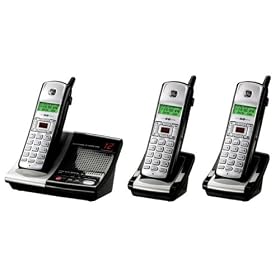 GE Cordless 5.8 GHz Edge 25951EE3 Phone with 3 Handsets, Call Waiting Caller ID and Digital Answering System