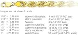 10.0mm diamond cut rope gold chain available in necklace, bracelet and anklet lengths (14K Solid Gold)