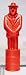 Nudeltimer Al Dente rot Kunststoff Höhe 14 cm