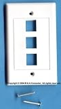 100 B & A Computer White 3 Hole Keystone Wall Plates