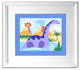 Dinosaurland Framed Print by Olive Kids (BRONTOSAURUS)