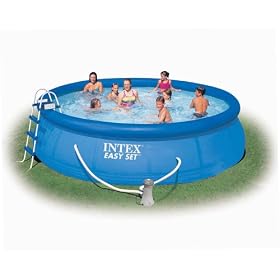 15' x 42 Easy Set Pool Set (with Filter Pump, Ladder, Ground Cloth, Cover, Maintenance Kit, Surface... by Intex