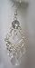 Saka's Silver Toned Chandelier Earrings with Dangling Acrylic Crystals