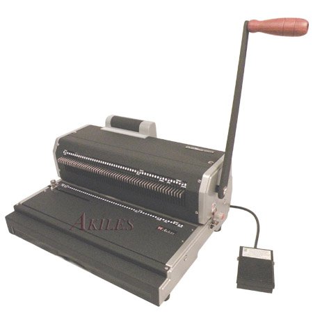 Akiles Heavy Duty Coilmac ER + Plus Oval Hole manual Punching and Binding Machine with Built-In Electric Coil Inserter