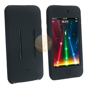 Black Premium Silicone Skin Case for Apple iPod Touch Gen2 by eForCity