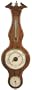 Banjo Barometer Thermometer Hygrometer in Dark Oak by West and Company