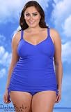 Delta Burke Sporty Sapphire Plus Size Swimdress Swimsuit - Plus Size Swimsuit Plus Size Swimsuit