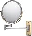 Tools & Hardware : Wall Mount 5X to 1X Magnifying Mirror in Two-Tone Chrome & Brass