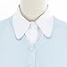 ANZERMIX Womens Detachable Blouse Half Shirts (Round-White,One Size)