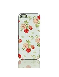 Wireless: Inask Life Like Summer Flower-Serie Hard Cover Heavy Duty Alu Case for Iphone 5 5g 5s with High Definition (HD) screen protector-White Ground Rose - INASK