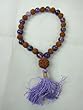 Spiritual Gift- Rudraksha Beads & Amethyst Combination Mala, Meditation Rosary Yoga Jewelry Mala