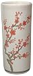 Simple Elegant Lovely Beautiful Formal Fine Quality - 17" Pink Cherry Blossoms on Ice Crackle Ivory Porcelain Umbrella Stand