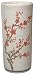 Simple Elegant Lovely Beautiful Formal Fine Quality - 17" Pink Cherry Blossoms on Ice Crackle Ivory Porcelain Umbrella Stand