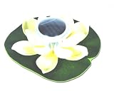 Heipei 274613 Solarseerose, farbwechselnde RGB-LED, inklusiv Batterie, Tag-Abschalt-Automatik, schwimmend, ø ca. 18 cm, Höhe: ca. 9 cm