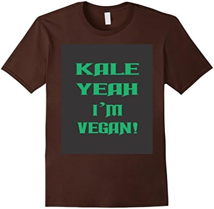 Men's T-Shirts Kale Yeah I'm vegan Medium Brown