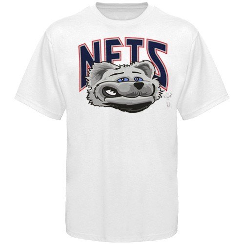 New Jersey Nets Youth White Sly Fox T-shirt (Large)