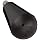 DimcoGray Black Phenolic Oval Tapered Knob, Zinc Stud: 10-32" Thread x 1/4" Length, 3/4" Diameter x 1-1/4" Height x 5/8 Hub Dia (Pack of 10)