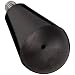 DimcoGray Black Phenolic Oval Tapered Knob, Zinc Stud: 10-32" Thread x 1/4" Length, 3/4" Diameter x 1-1/4" Height x 5/8 Hub Dia (Pack of 10)