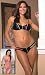  : Zipper Set - Sexy Satin Bra & Thong Panty Lingerie Set