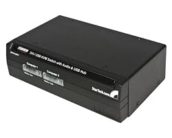 StarTech.com SV231UADVI 2 Port DVI USB KVM Switch with Audio and USB 2.0 Hub