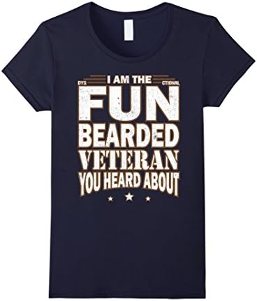 Women's I Am The DysFUNctional Bearded Veteran You Heard About XL Navy